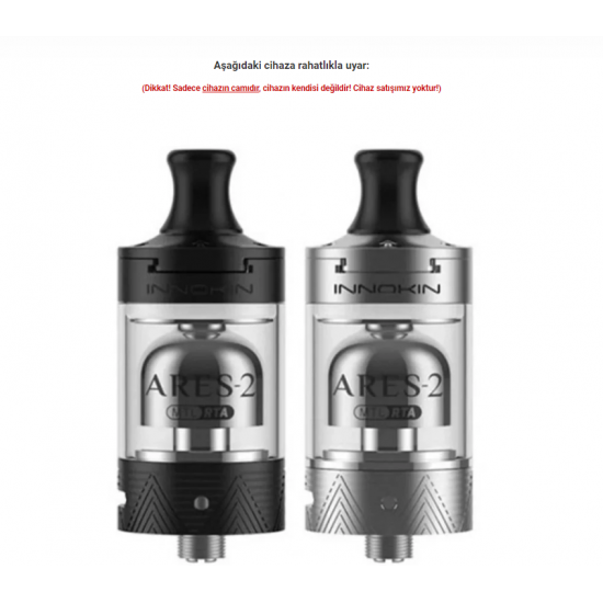 Innokin Ares 2 D24 MTL RTA Atomizer Camı - Ares 2 D24 Cam
