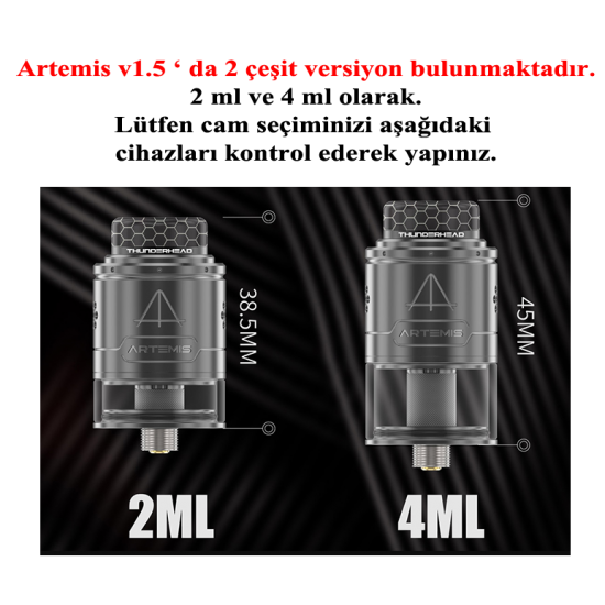 Thunderhead Artesmis V1.5 RDTA Atomizer Camı - Artemis V1.5 RDTA Cam
