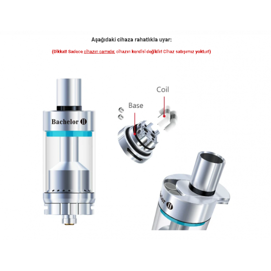 EHPRO Bachelor 2 RTA Atomizer Camı - Bachelor 2 RTA Cam