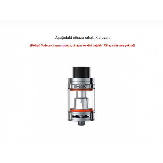 Smok TFV8 Big Baby Atomizer Camı - TFV8 Big Baby Cam