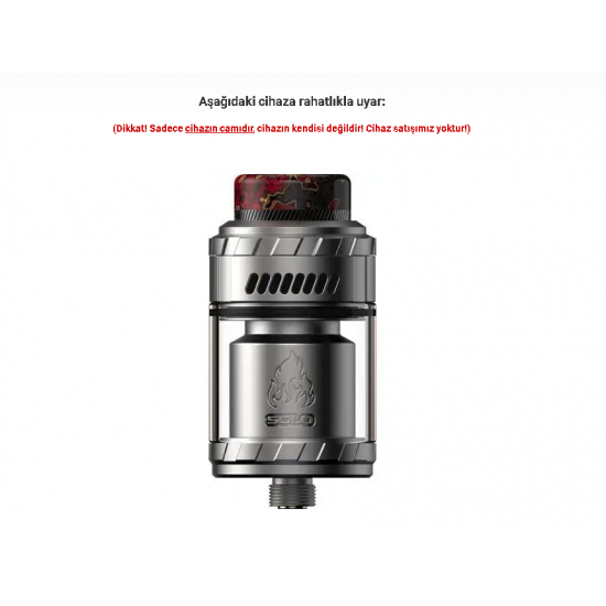 Thunderhead Blaze Solo RTA Atomizer Camı - Blaze Solo Cam