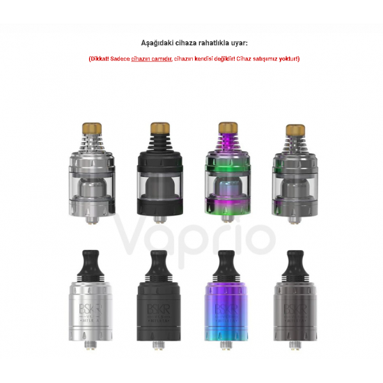 Vandy Vape Berserker V1.5 MTL RTA Atomizer Camı - Berserker V1.5 MTL Cam