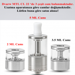 Dvarw MTL CL 22mm Atomizer Camı