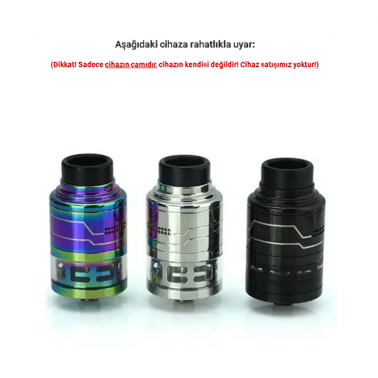 HCigar Fodi 24 RDTA Atomizer Camı - Fodi 24 Cam