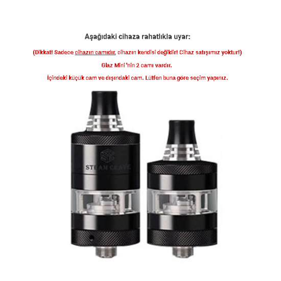 Steam Crave Glaz Mini Atomizer Camı - Glaz Mini Cam