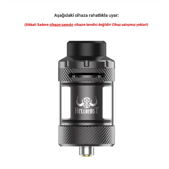 HellVape Hellbeast 2 Sub Ohm Tank Atomizer Camı - Hellbeast 2 Cam
