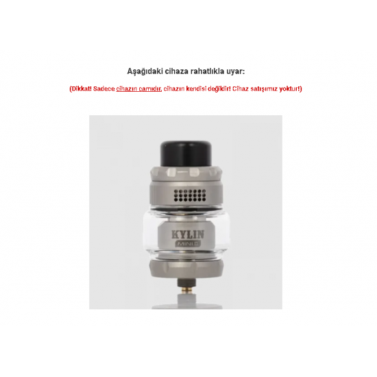 Vandy Vape Kylin Mini V2 RTA Atomizer Camı - Kylin Mini V2 Cam