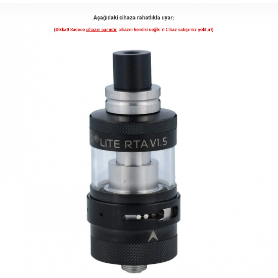 Steam Crave Aromamizer Lite V1.5 RTA Atomizer Camı - Aromamizer Lite V1.5 RTA Cam