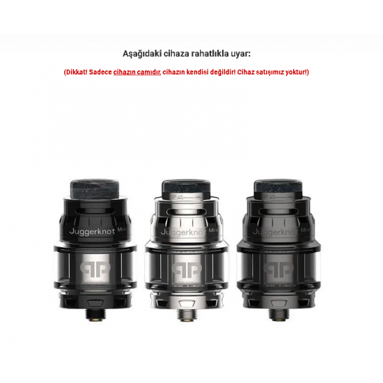 QP Desing Juggerknot Mini RTA Atomizer Camı - Juggerknot Mini Cam
