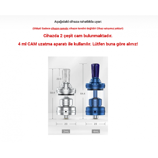 HellVape Dead Rabbit MTL Atomizer Camı - Dead Rabbit MTL Cam
