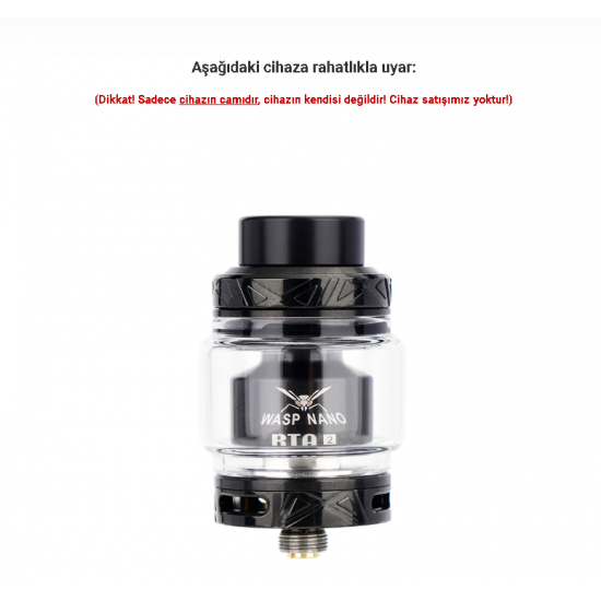 Oumier Wasp Nano RTA v2 Atomizer Camı