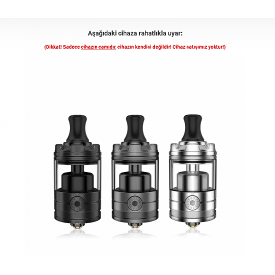 Yachtvape Pandora V2 MTL RTA Atomizer Camı - Pandora V2 Cam
