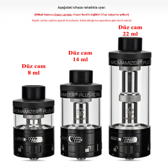 Steam Crave Aromamizer Plus V2 RDTA Atomizer Camı - Aromamizer Plus V2 Cam