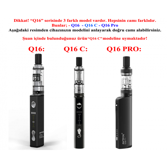 Justfog Q16 C Atomizer Camı