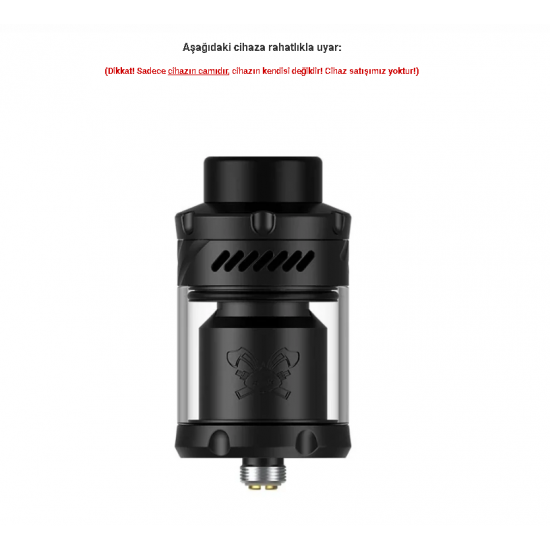 HellVape Dead Rabbit V3 RTA Atomizer Camı - Dead Rabbit v3 Cam