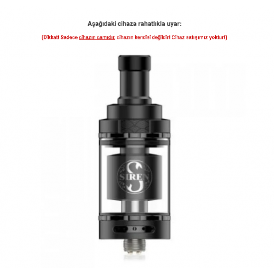 Digiflavor Siren 2 - 24 MM MTL RTA Atomizer Camı - Siren 2 - 24 MM Cam