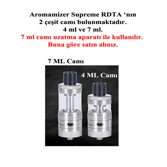 Steam Crave Aromamizer Supreme RDTA Atomizer Camı - Supreme RDTA Cam