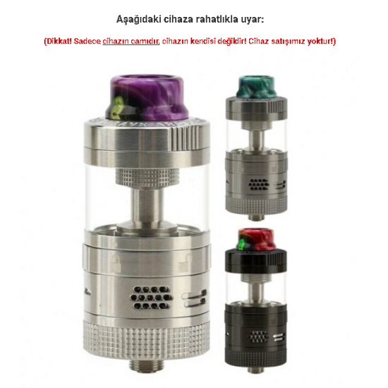 Steam Crave Aromamizer Supreme V3 RDTA Atomizer Camı - Supreme V3 RDTA Cam