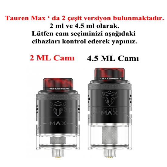 Thunderhead Tauren Max RDTA Atomizer Camı - Tauren Max RDTA Cam