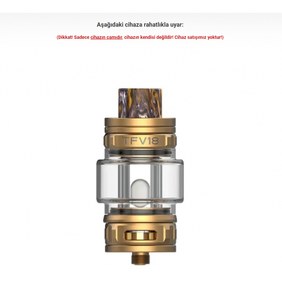 Smok TFV18 Atomizer Camı - TFV18 Cam