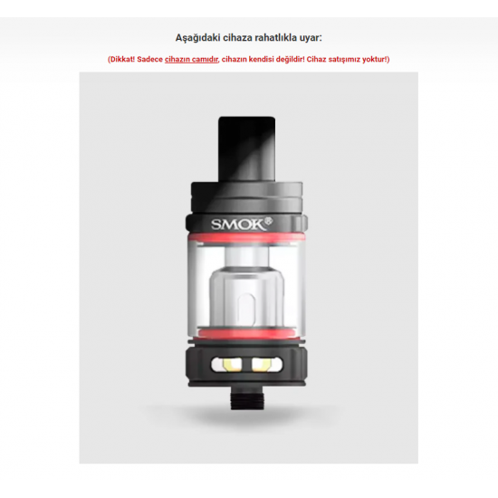 Smok TFV9 Mini Atomizer Camı - TFV9 Mini Cam