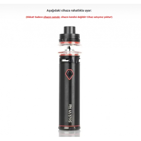 Smok Stick v9 Max Bubble Atomizer Camı - V9 Max Camı