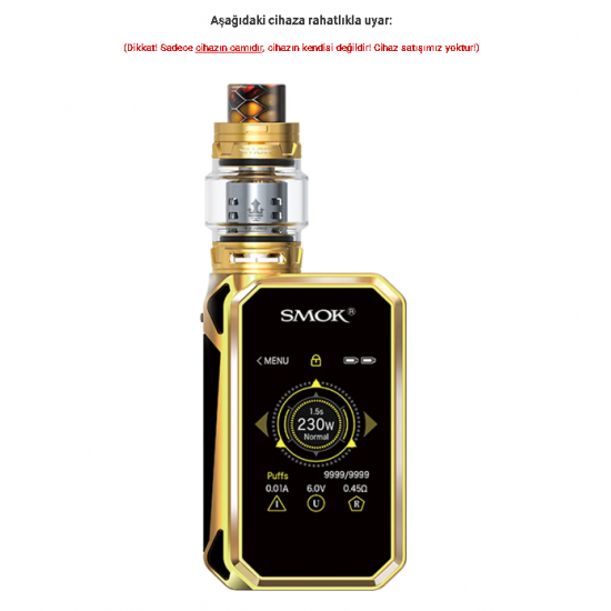 Smok G Priv 2 Kit Luxe Edition Atomizer Camı - G Priv 2 Luxe Edition Cam