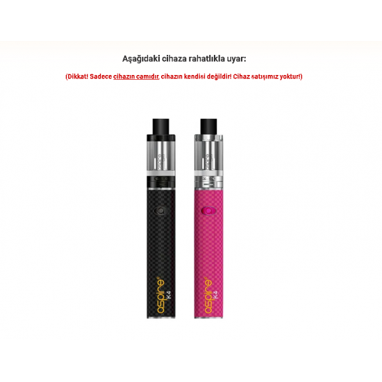 Aspire K4 Atomizer Camı