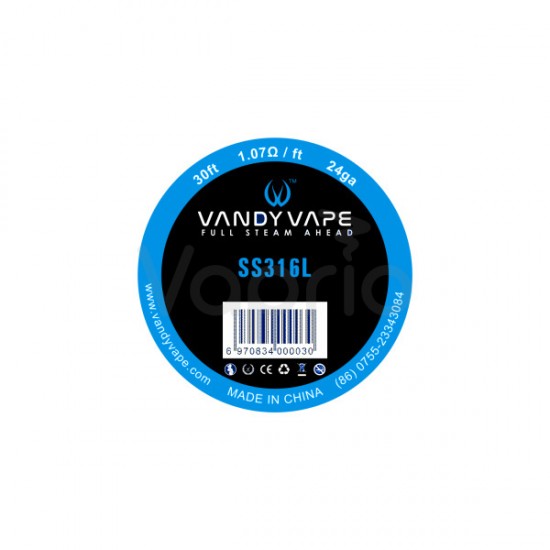 Vandy Vape - SS316L 24 Ga Makara Tel | 30ft - 1.07 Ohm/ft