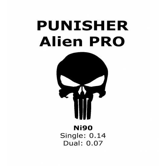 Punisher - Alien PRO - Ni90 - Dual 0.07 Ohm | 4 Adet - Performans Teli