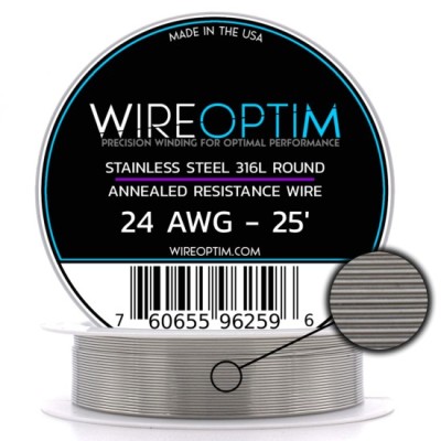 Wire Optim | SS316L - 24 GA Makara Rezistans Teli - 25 FT - Orijinal