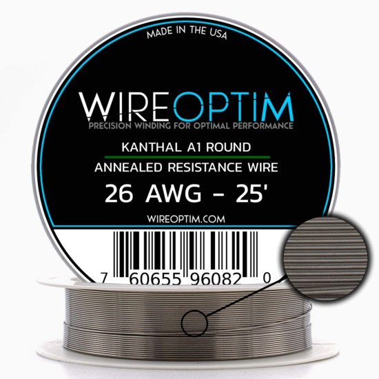 Wire Optim | Kanthal A1 - 26 GA Makara Rezistans Teli - 25 FT - Orijinal