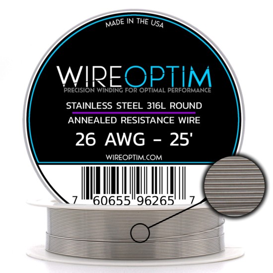 Wire Optim | SS316L - 26 GA Makara Rezistans Teli - 25 FT - Orijinal