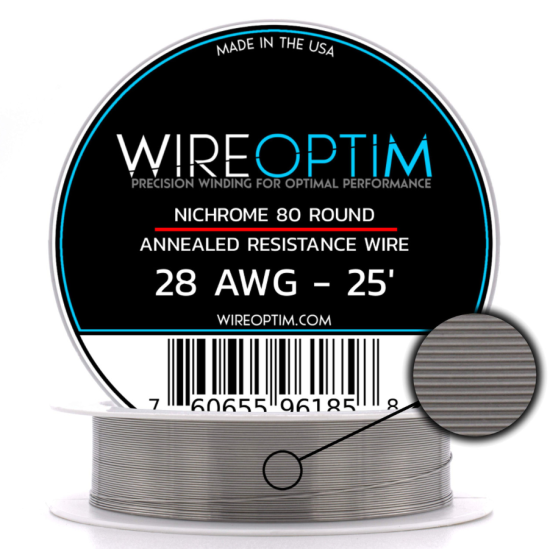 Wire Optim - Nichrome 80 Rezistans Teli | 25 FT - Orijinal - Yüksek Kalite