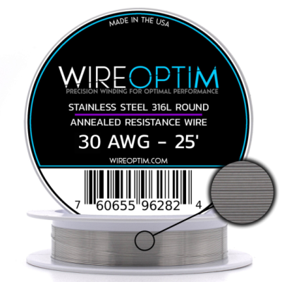 Wire Optim | SS316L - 30 GA Makara Rezistans Teli - 25 FT - Orijinal