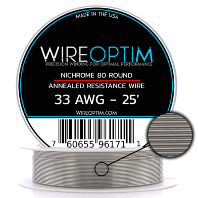 Wire Optim | Nichrome 80 - 33 GA Makara Rezistans Teli - 25 FT - Orijinal