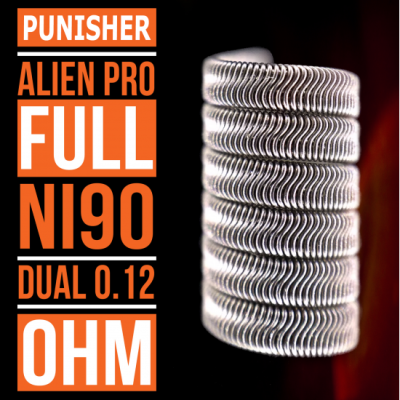 Punisher - Alien PRO - Ni90 - Dual 0.12 Ohm | 4 Adet - Performans Teli