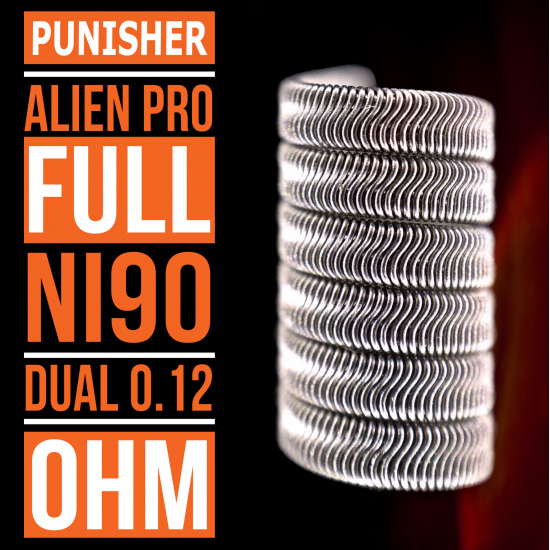 Punisher - Alien PRO - Ni90 - Dual 0.12 Ohm | 4 Adet - Performans Teli