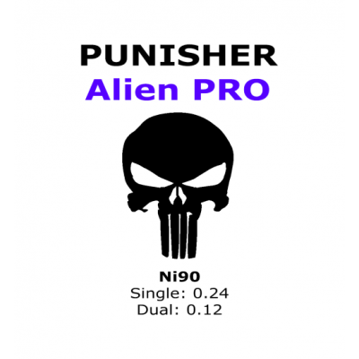 Punisher - Alien PRO - Ni90 - Dual 0.12 Ohm | 4 Adet - Performans Teli