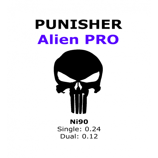 Punisher - Alien PRO - Ni90 - Dual 0.12 Ohm | 4 Adet - Performans Teli