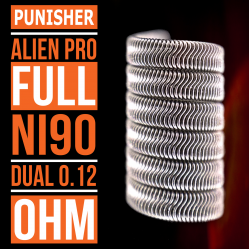 Punisher - Alien PRO - Ni90 - Dual 0.12 Ohm | 4 Adet - Performans Teli 