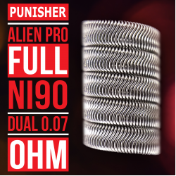Punisher - Alien PRO - Ni90 - Dual 0.07 Ohm | 4 Adet - Performans Teli 