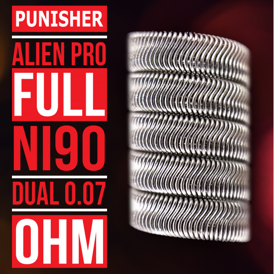 Punisher - Alien PRO - Ni90 - Dual 0.07 Ohm | 4 Adet - Performans Teli