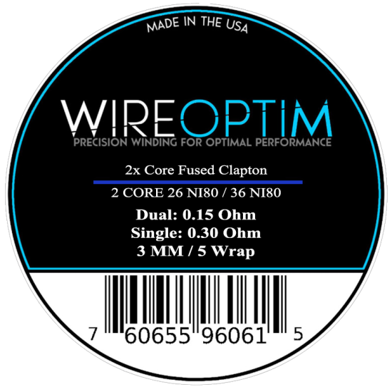 Wire Optim | Alien Fused Clapton - Ni80 | Dual: 0.15 Ohm / 5 Wrap