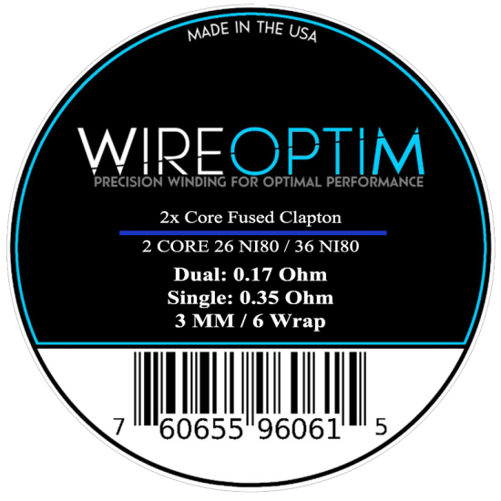 Wire Optim | Alien Fused Clapton - Ni80 | Dual: 0.17 Ohm / 6 Wrap