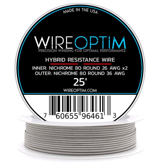 Wire Optim | DL 2x Core Alien Fused Clapton Makara - 26 ni80 x2 / 36ni80 - 25 FT