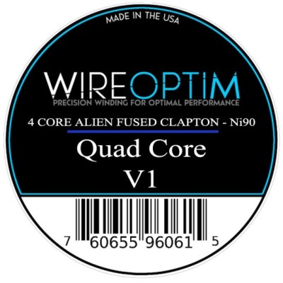 Wire Optim | Quad Core V1 Fused Clapton Performans Teli - Dual: 0.08 Ohm | Ni90