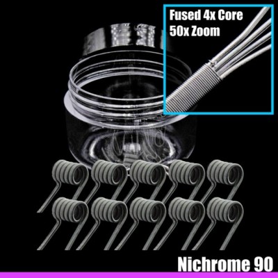 Wire Optim | Quad Core V2 Fused Clapton Performans Teli - Dual: 0.10 Ohm | Ni90