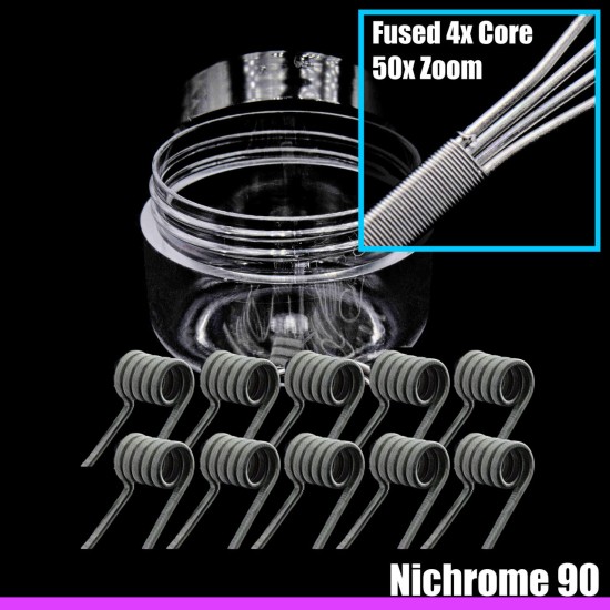 Wire Optim | Quad Core V2 Fused Clapton Performans Teli - Dual: 0.10 Ohm | Ni90