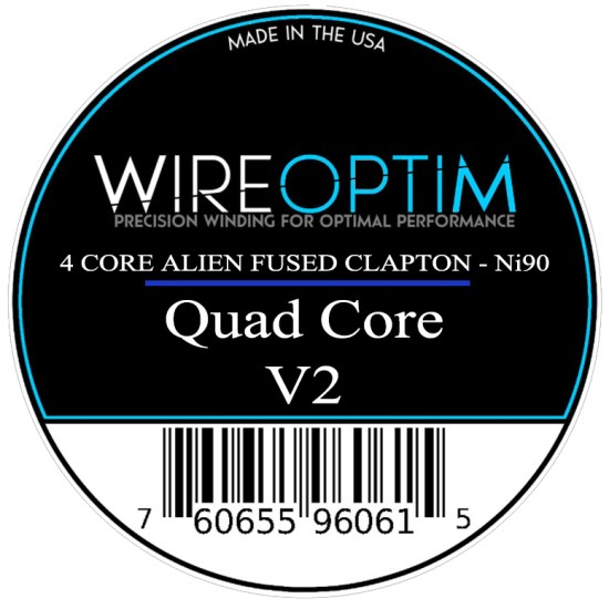 Wire Optim | Quad Core V2 Fused Clapton Performans Teli - Dual: 0.10 Ohm | Ni90